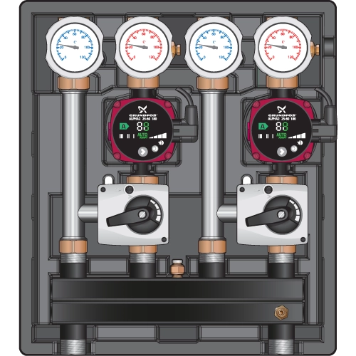 Насосная группа Meibes Kombimix MK (ST)/MK (ST)) с насосом WITA HE OEM2 40/60