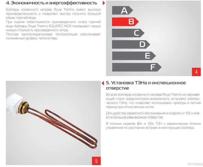 Бойлер косвенного нагрева Royal Thermo AQUATEC INOX-F от БелЭлектроТоп - продажа и установка отопительного оборудования