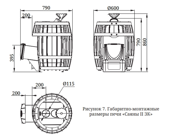 Печь банная Термофор (TMF) Саяны II Inox ДА ЗК