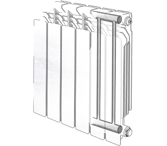 Биметаллический радиатор Standard Hidravlika Ducla B100 500