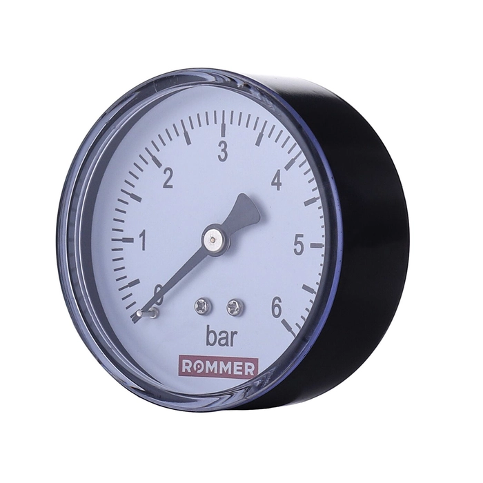 Манометр аксиальное подключение ROMMER 50мм (0-0,6 MPa) G1/4 (RIM-0009-500608)