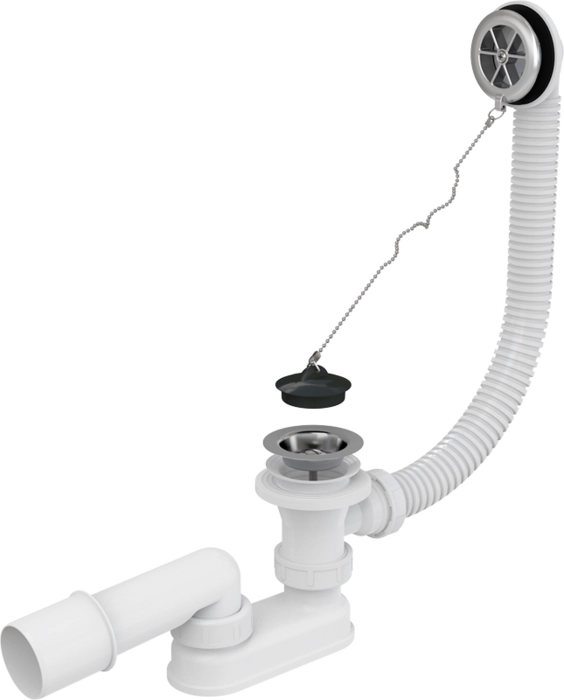 Сифон для ванны, хром AlcaPlast A501