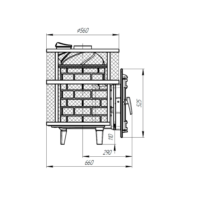 Печь для бани ProMetall Атмосфера М КТТ сетка от БелЭлектроТоп - продажа и установка отопительного оборудования