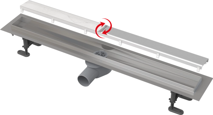 Водоотводящий желоб AlcaPlast APZ13-DOUBLE9 550