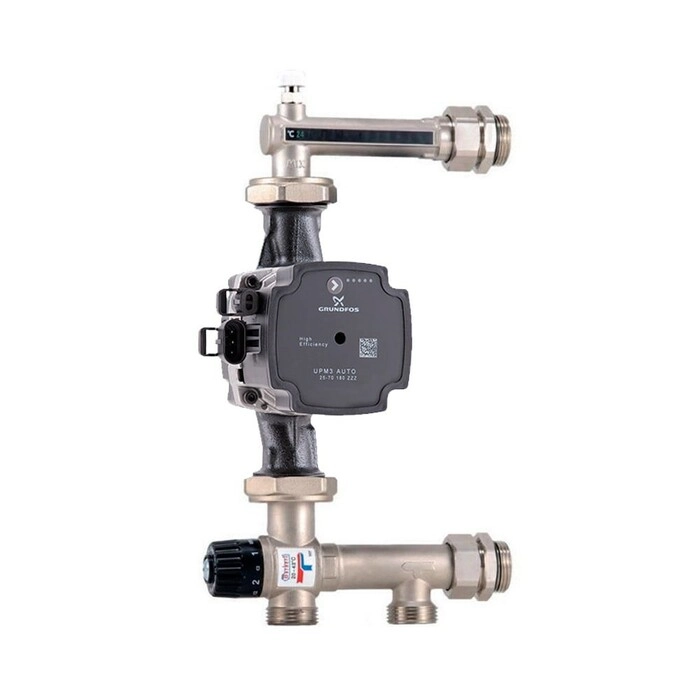 Насосно-смесительный узел Barberi с насосом Grundfos UPM3 AUTO 25-70 Kv=3,5 T = 20-55° (27B040N4T3)