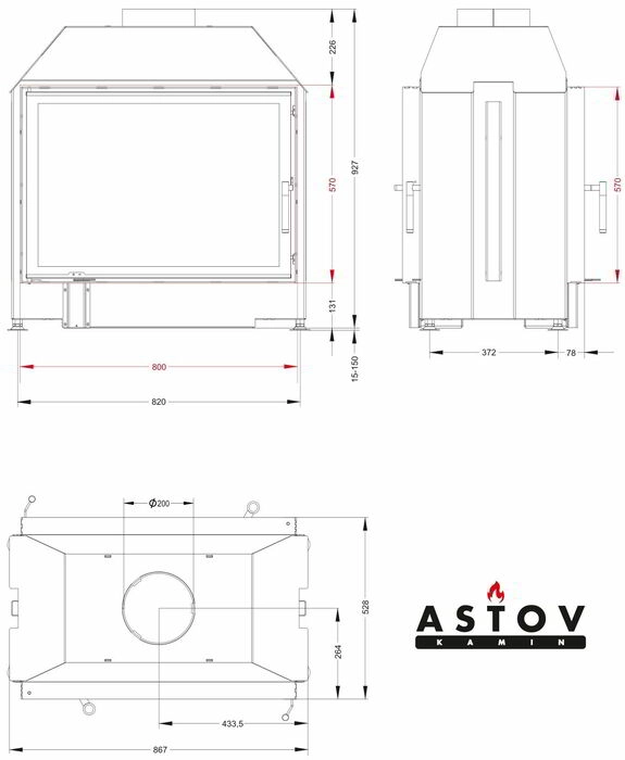 Топка ASTOV ПТ 800