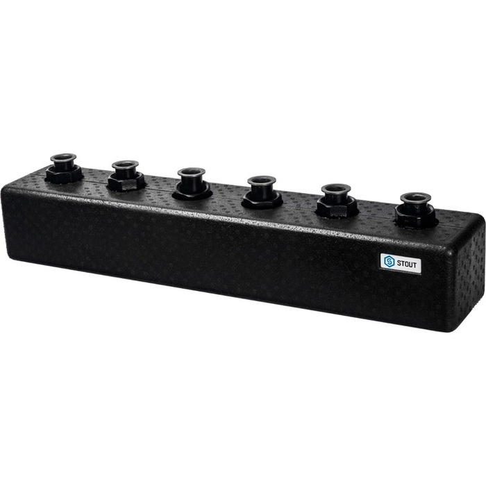 Стальной распределительный коллектор 3(5) отопительных контура STOUT SDG-0017
