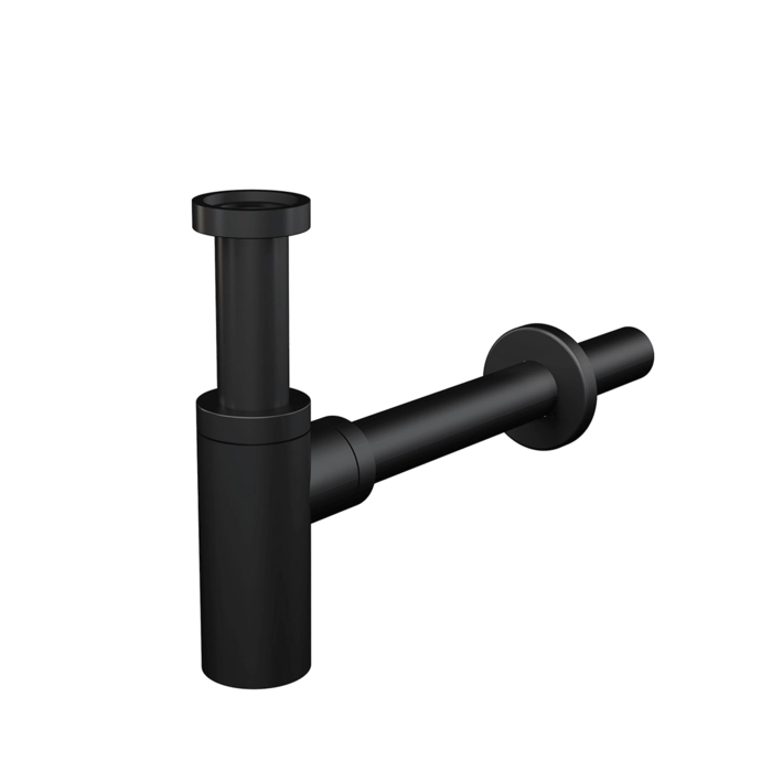 Сифон для умывальника DN32 DESIGN круглый, черный-мат AlcaPlast A400BLACK