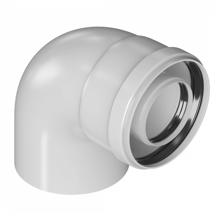 Отвод конденсационный 60/100 угол 90° KRATS (UK-90)